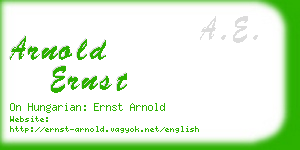 arnold ernst business card